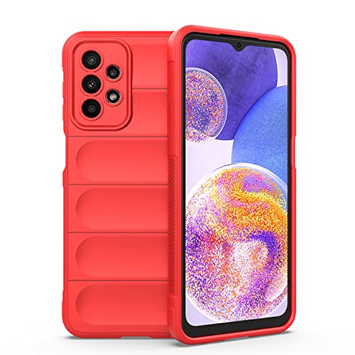 Couverture arrière en silicone liquide premium pour Samsung Galaxy A53 5G rouge