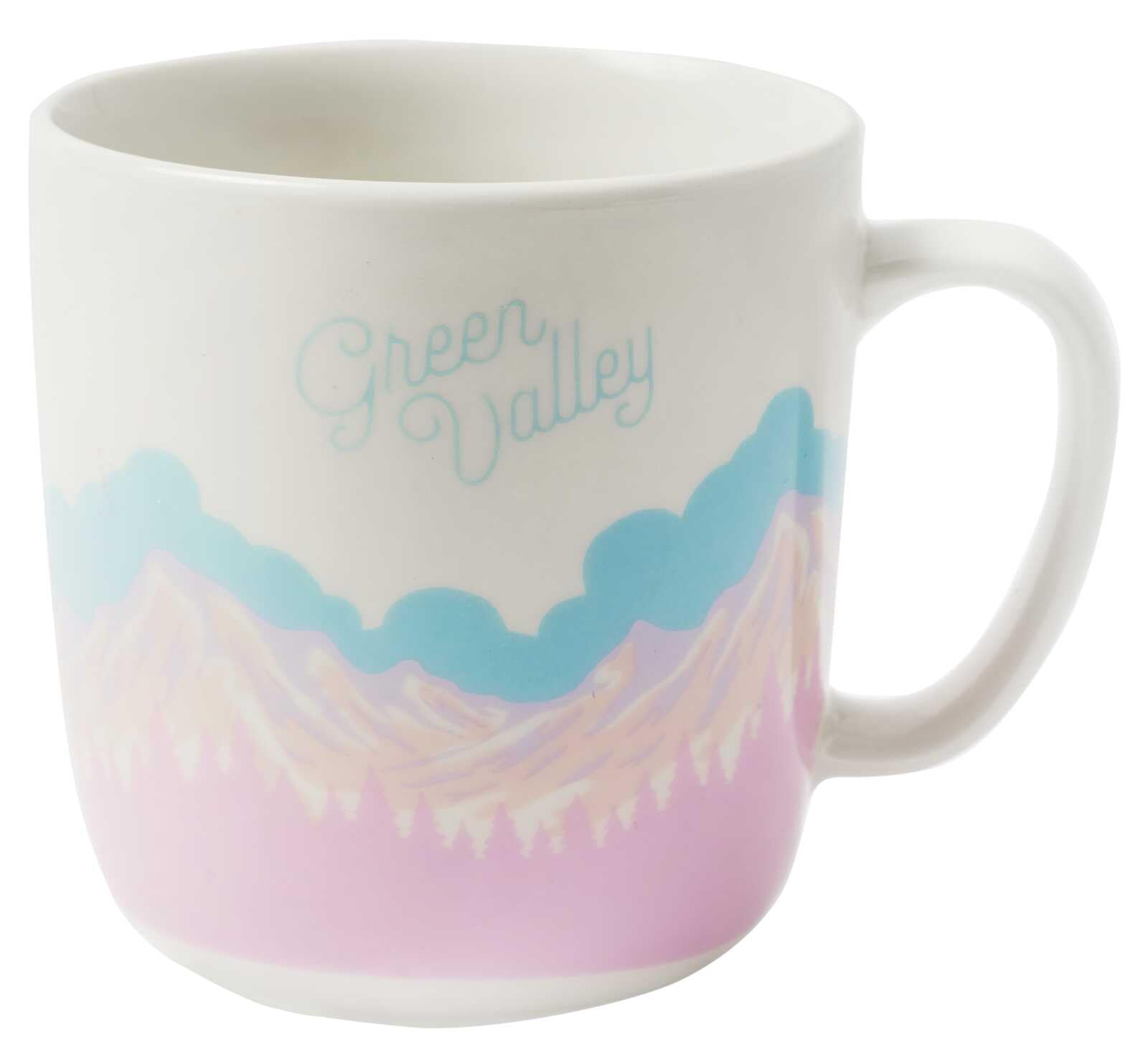 Green Valley Mug 'Cotton Sky': Cozy Mugs 3 | Kaffeebecher (350 ml) aus Porzellan mit Green-Valley-Szenerie für gemütliche Lesestunden - by Lilly Lucas