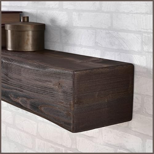 Adorwood Handmade Fireplace Mantel Shelf 48", Extra Wide Rustic Wood