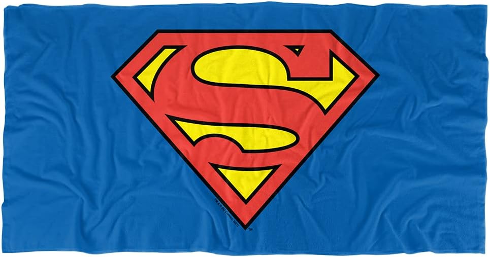 LOGOVISION Superman Classic Logo Officially Licensed Beach Towel 30" X 60"