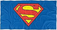 Vista 1 de LOGOVISION Toalla de playa con logotipo clásico de Superman, con licencia oficial, 30 x 60 pulgadas