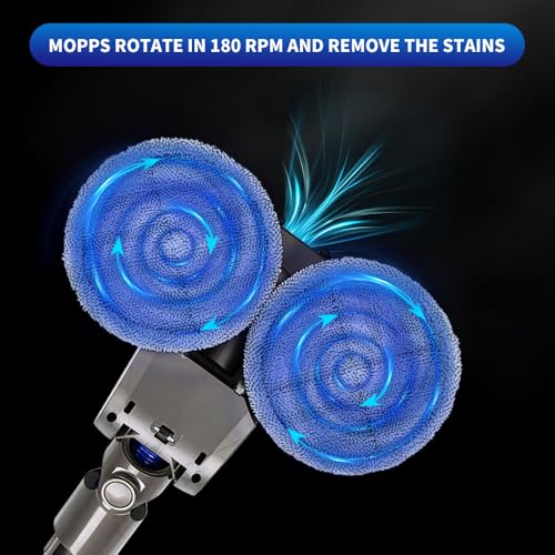 Image of Mop Head Replacement for Dyson v7 v8 v10 v11 v15, Hardwood Floor Mopping Cleaning for sv10 sv11 sv12 sv14 Vacuum Head Attachment with 6 Pads, Tank and Cup【2026】v10slim /v12 /sv18 NOT Compatible