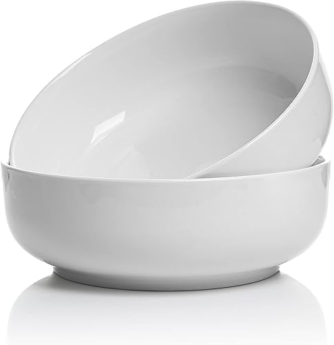 Miniatura 1 de Onniyor Ensaladeras grandes de porcelana, cuencos grandes de 2.8 cuartos de galón, juego de cuencos resistentes para pasta, cuencos para mezclar