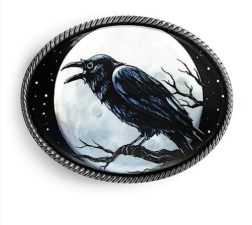 Raven Nevermore Halloween Horror Belt Buckle