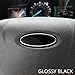 BocaDecals Steering Wheel Emblem Decals Compatible with and Fits Ford Cars & Trucks - Set of 3 (Black)