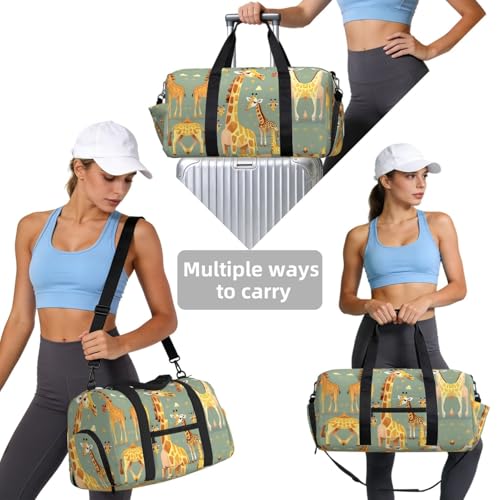 Bolsa cruzada de mano con simpáticas jirafas para alegrar tu día 4