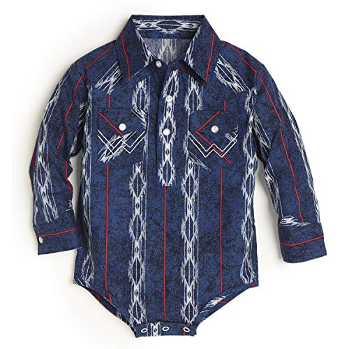 Image of Wrangler Baby Boys' Western Long Sleeve Snap Bodysuit