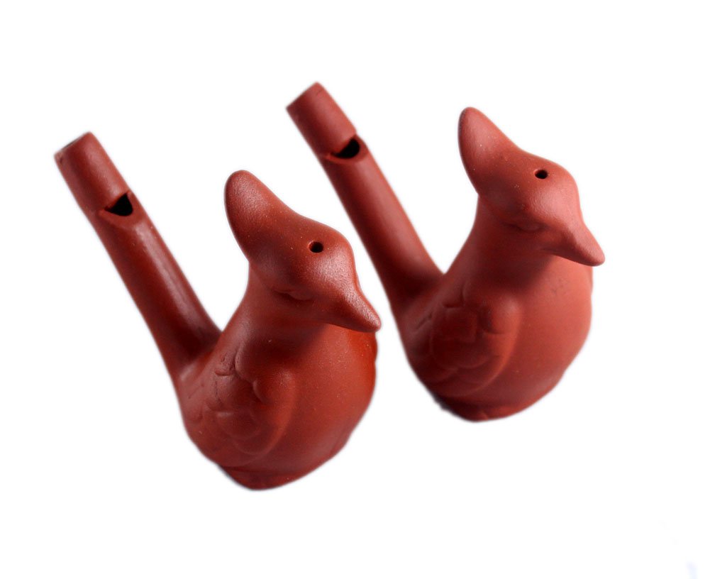 ThongDee Handmade Toy Bird Water Warbler Whistles Whistlers, Set of 2
