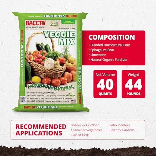 Mezcla Veggie BACCTO con Turba Orgánica 40 Quart miniatura 3