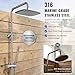 G-Promise 316 Marine Grade Stainless Steel Outdoor Shower Kit - Includes 10