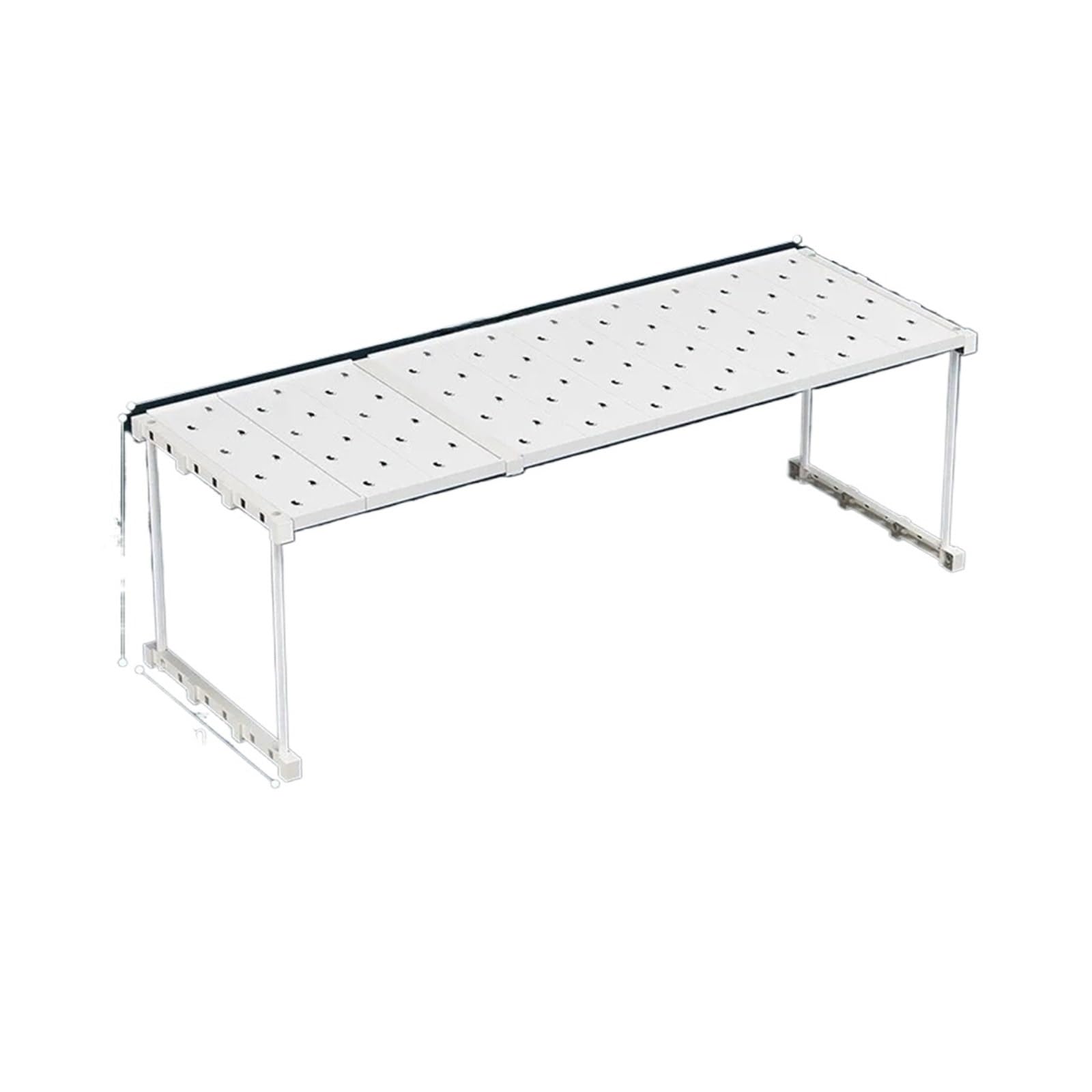 Separador de estantes Extensible Organizador De Pared Divisoria Expandible Multicapa For Armario, Estante Almacenamiento, Divisores Gabinete Plástico(White10)