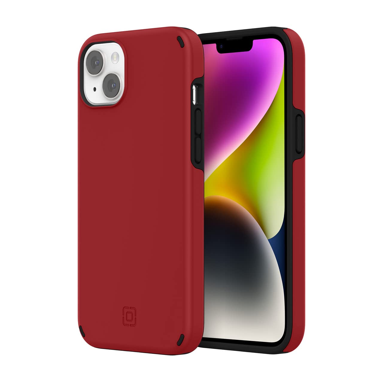 Duo phone case, 12-Ft. (3.7m) Drop defence - Scarlet Red/Black (IPH-2034-SCRB)