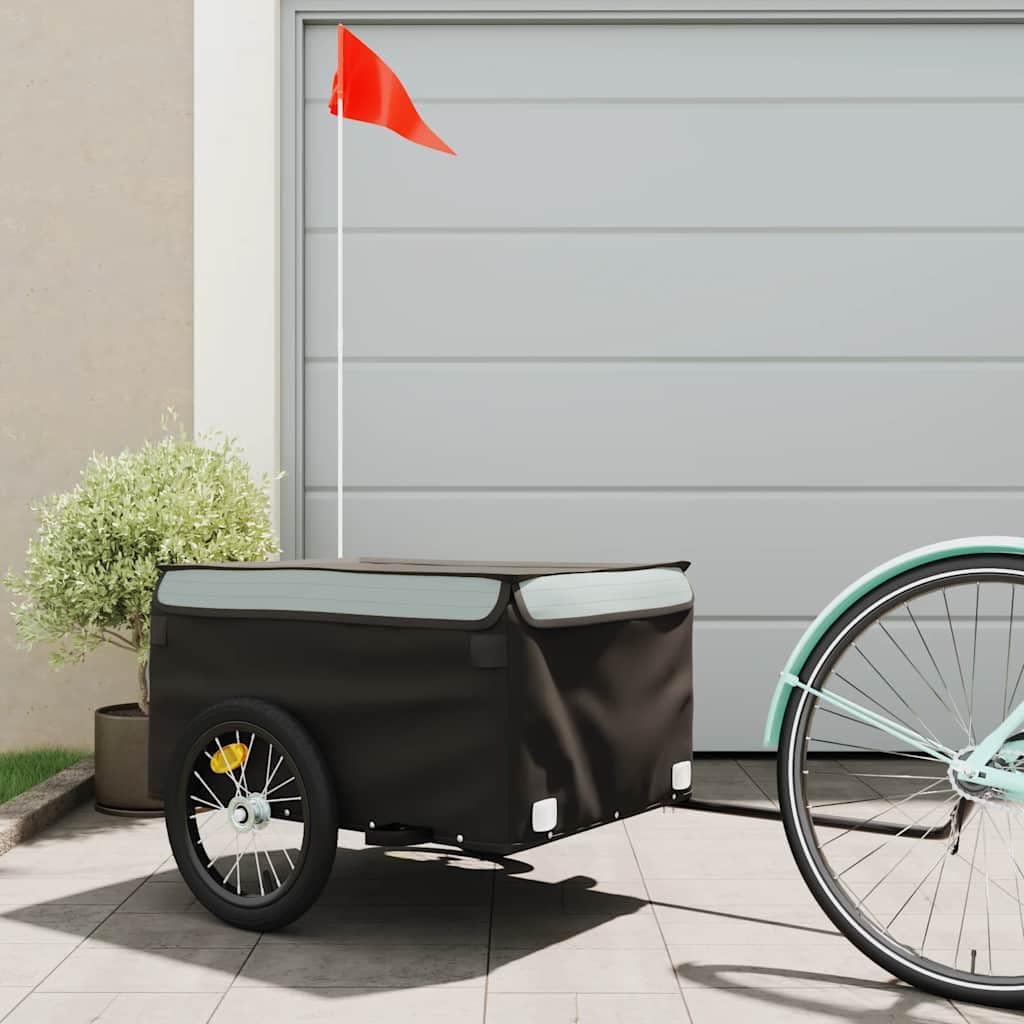 vidaXL Lastenanhänger Fahrrad Fahrradanhänger Transportanhänger Anhänger Eisen