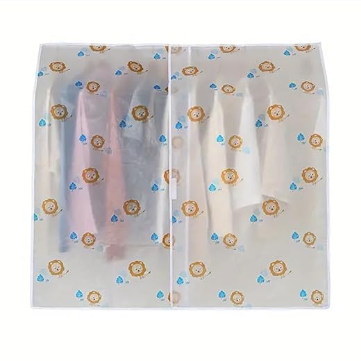 1pc Translucent Plastic Garment Cover, Dust-Proof Hanging Clothes Protector, Ideal for Bedroom Storage