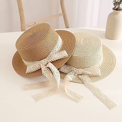 Summer Breathable Beach Straw Hat UV Protection Sun Visor Hats for Little Girl Kids4