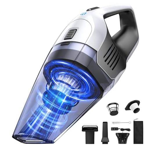 Handheld Vacuum Cleaner, Powerful Portable Lightweight Cordless Handheld Vacuum Cleaner with 25-30 Minutes Long Runtime, Rechargeable Battery and Quick Charge for Car, Carpet, Stairs, Pet Hair