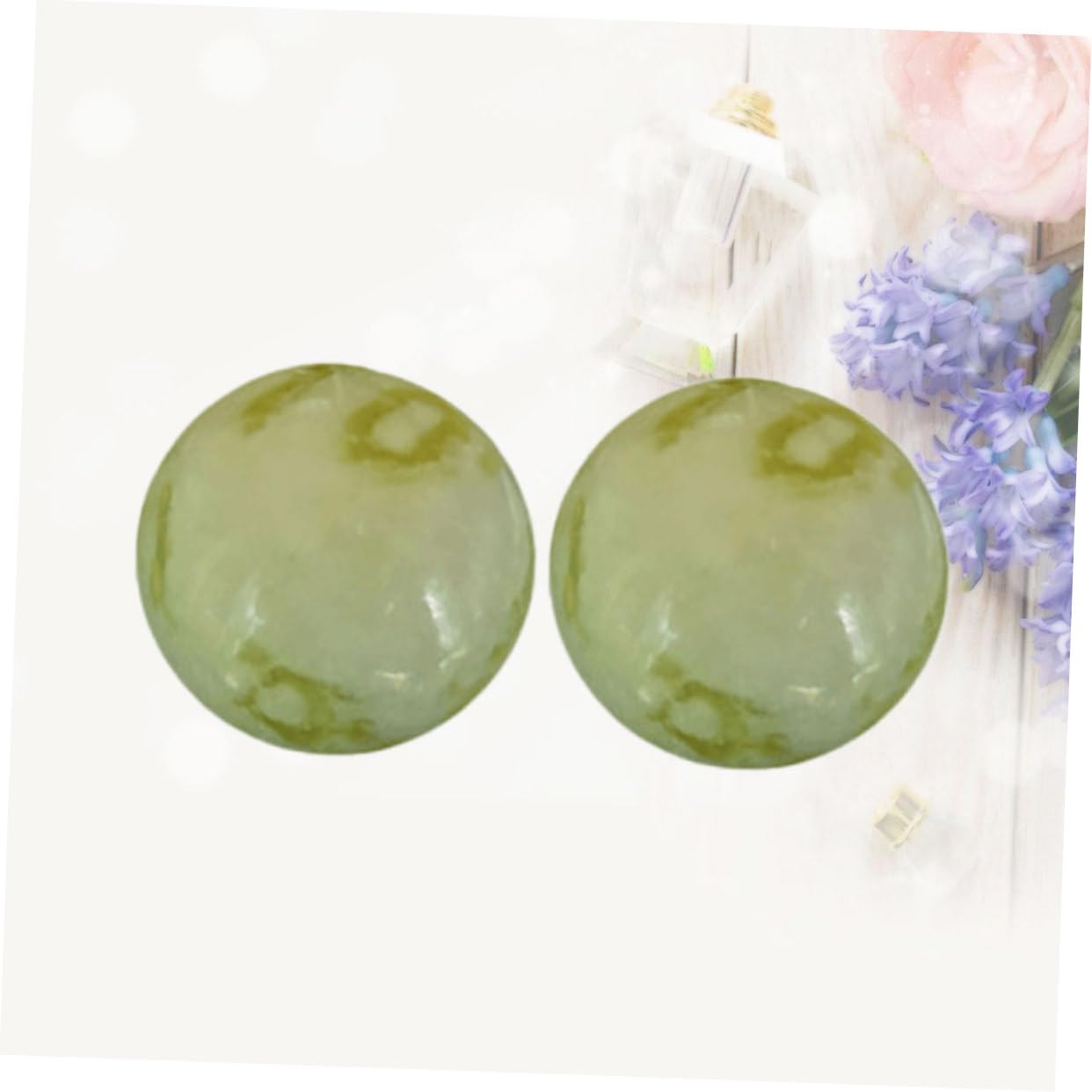 TOVINANNA Elderly Hand Massage Balls 2pcs Jade Fitness Massage Balls Random Color