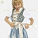 BAVARIA TRACHTEN Kids Dirndl Dress: Authentic German Alpine Oktoberfest Costume for Girls Daughter Blue Gold 6-8