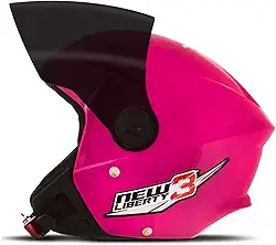 CAPACETE ABERTO PRO TORK NEW LIBERTY 3 SOLID ROSA TAM. 60 VIS. FUMÊ