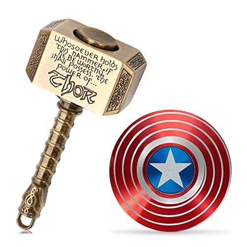 Lot de 4 jouets sensoriels avec simple fossette, jouets de bureau, jouets à main, jouets à bulle, marteau de Thor et jouet à main pour enfants et adultes Cover