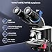 [Dual Power Supply] Vabiooth Lab Compound Binocular Microscope 40X-2500X Magnification, Two-Layer Mechanical Stage, 20mm Ultra Wide-Field 10X 16X and 25X Eyepieces, Dual Power Supply, Abbe Condenser