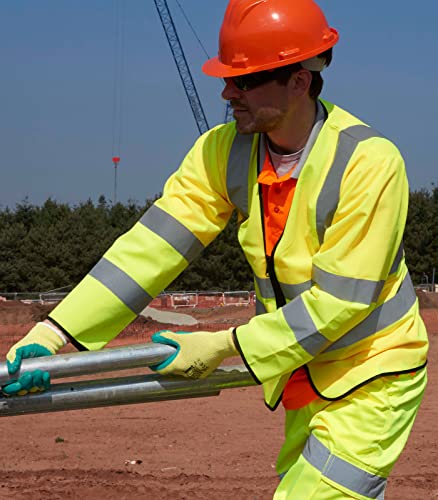 Hi Vis Long Sleeve Zip Vest Unisex High Visibility Zipped Waistcoat Reflective Jacket Class 3 - Image 4