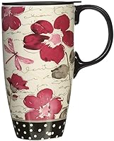 Vista 12 de DUSVALLY Taza de Café de Viaje Taza de Café de Cerámica Taza de Café con Tapa Tazas de Viaje Taza de Café de Lata Taza de Café Alta Tazas de Viaje