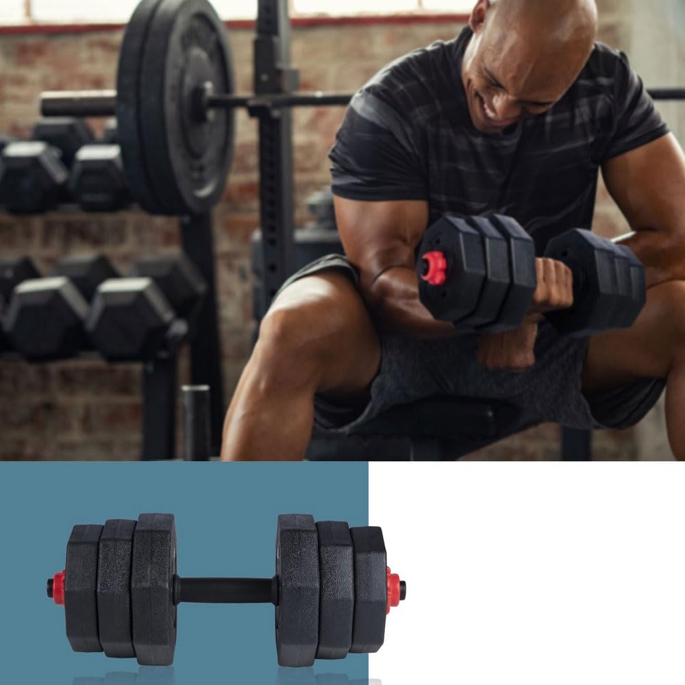 Set Manubri E Bilanciere 25kg HOMCOM - Per Allenarti A Casa Con Dischi In Acciaio E Plastica