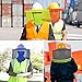 TCCFCCT Sun Shade, Full Brim Mesh Neck Sun Shield, High Visibility Visor Neck Protection and Bandana Headband Face Scarf, Hard Hat Accessories, 2 Packs, Yellow