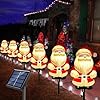 Upgraded 6-Pack Solar Christmas Garden Stake Lights, Outdoor Waterproof Solar Santa Claus Stake Christmas Pathway Lights for Garden Decorations Lawn Pathway Patio (8 Modes)
