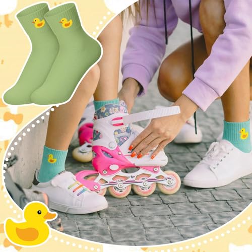 Image of Eurzom 10 Pairs Socks Womens Crew Elastic Ankle Length Cotton Socks Aesthetic Cute Lightweight Low Cut Gifts for Women