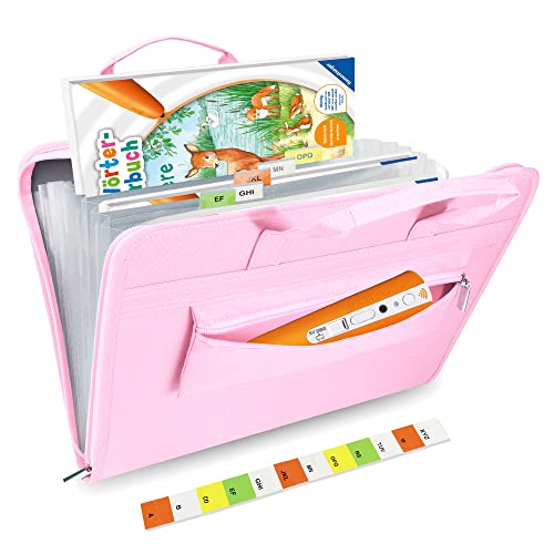 Sac de transport Tiptoi rose pâle antichoc : protégez le stylo Ravensburger et ses livres fétiches