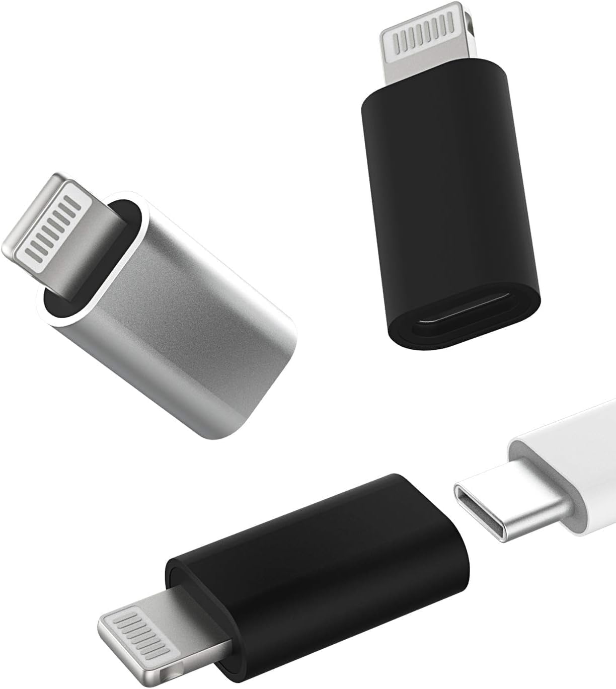 2 USB-C to Lightning Adapters for Fast Charging - Connect Type C Cables to Your Devices
