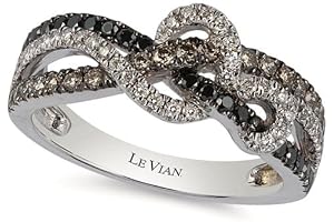 Vanilla Diamond Chocolate Diamond Black Diamond Statement Ring for Women