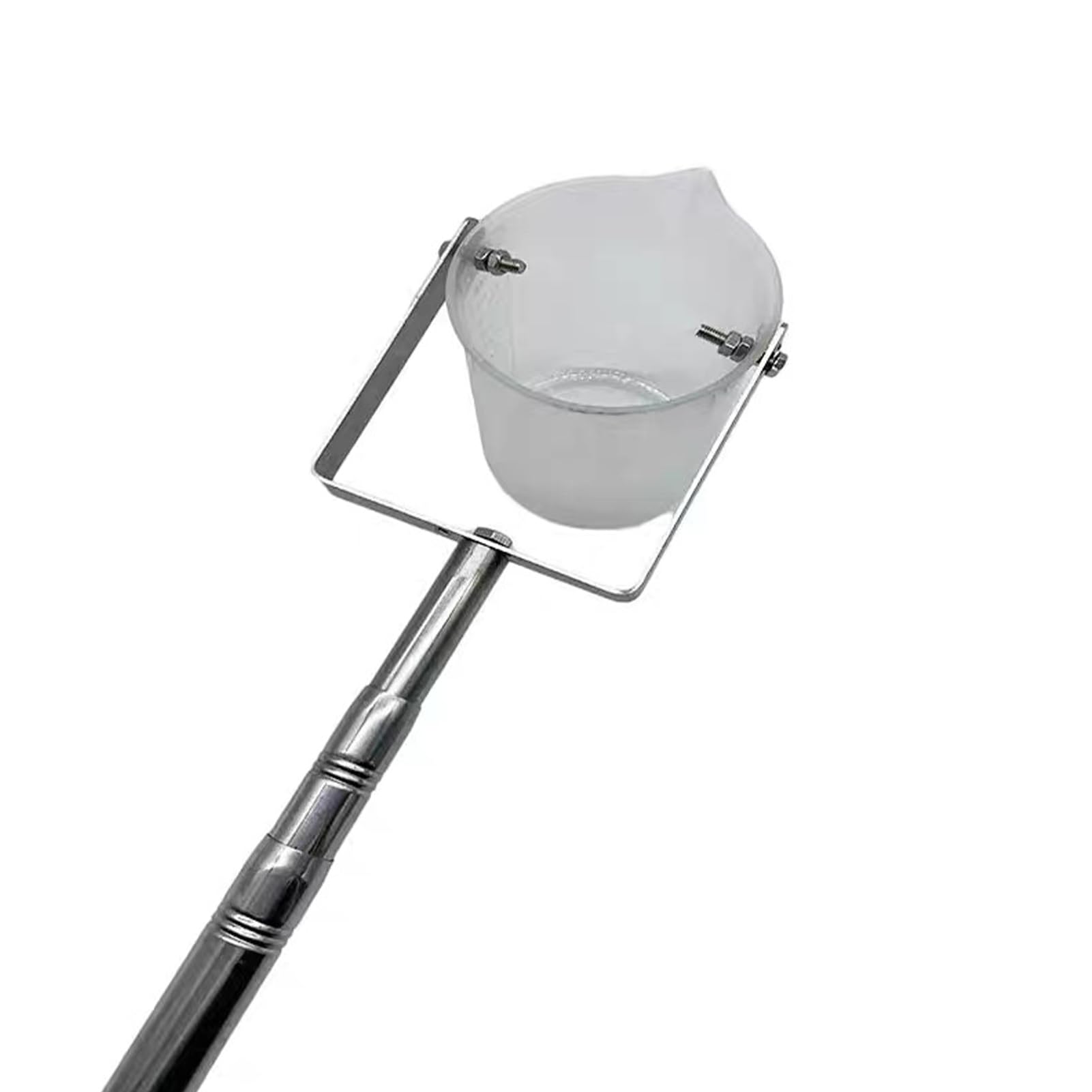 Tragbares Probengefäß,Vertikaler Teleskop Wasserproben Set,Schöpfkelle Edelstahl,Pendelbecher Probenehmer Stange für Flüsse/Wasserauslässe