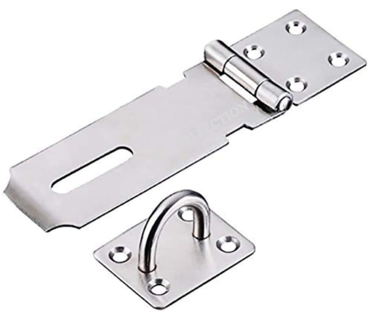 Stainless Steel Padlock Hasp Heavy Duty and Staple with Screws, Door Clasp Gate Lock Shed Latch Padlock Staple for Door Window Cabinet Pet Cage Crate Fitting Accessories ss Utensils (2 PCS)-image-1