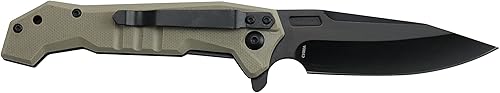 Miniatura 5 de S-TEC Cuchillo de bolsillo plegable EDC con rodamiento de bolas con mango compuesto G10, múltiples estilos para elegir, forma de hoja modificada con