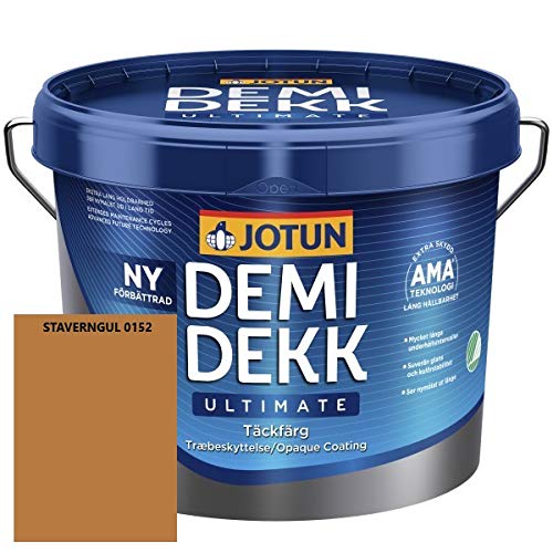 JOTUN DEMIDEKK ULTIMATE Täckfärg Holz-Farbe | Wetterschutz | Holzschutz | Absolute Premium-Qualität | 10 Liter STAVERNGUL 0152