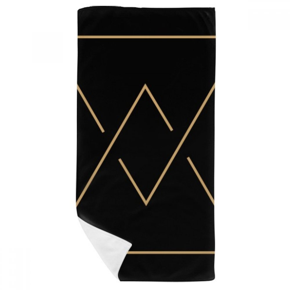 Serviette de bain motif triangle totem multicolore 35x70cm en tissu doux
