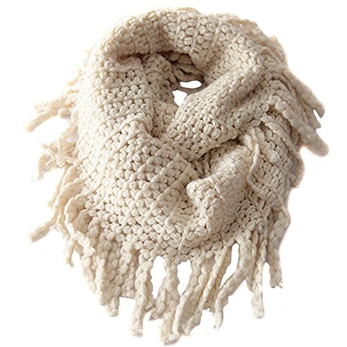 Tusong Winter Kids Toddler Knit Warmer Tassels Neck Scarf Circle Loop Round Scarves