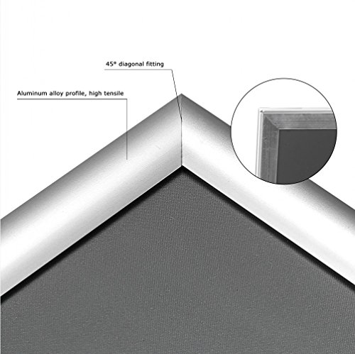 Suerui A3 Poster Frame, Front Snap Frame 11.7X16.5 Inches, Aluminum 1" Silver Profile, Wall Mounted #TOP1