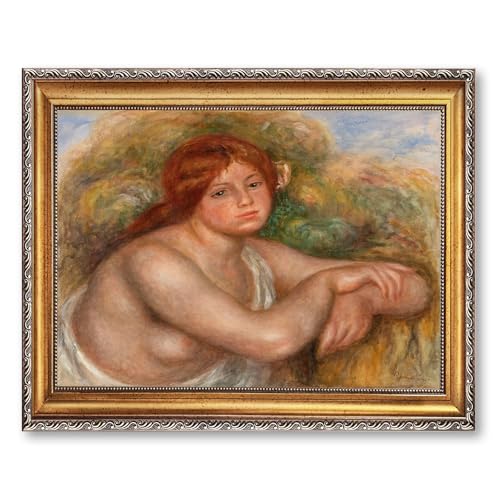 Vintage Framed Nude Woman Portrait Canvas Print Oil Paintings Reproduction
