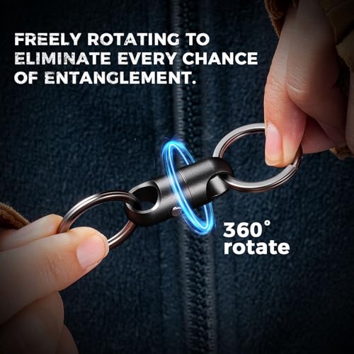 Image of FEGVE Strong Magnet Quick Release Keychain Connector | Anti-fall,Double-Pin Lock Mechanism,360 Rotatable,One-handed Operation