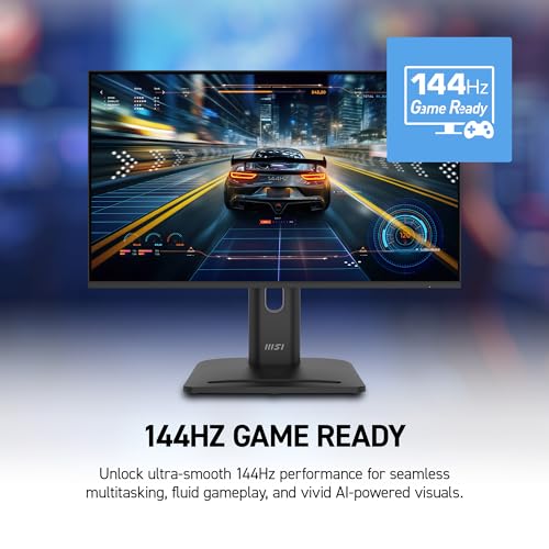 msi PRO MP272 E14C 27-inch IPS 1920 x 1080 (FHD) Office Monitor, 144Hz, Free-Synch, HDMI, USB C (15W Power Delivery), VESA Mountable, Tilt, Speaker, 4-Side Slim Bezel 1ms, Black by msi - Used condition - Image 2