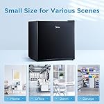 Midea WHS-65LB1 Compact Single Reversible Door Refrigerator, 1.6 Cubic Feet(0.045 Cubic Meter), Black - Image 3