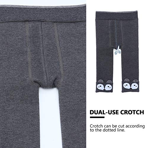Amosfun Leggings para Crianças Calças de Tricô para Bebês Leggings de Pelúcia para Crianças Raposa C