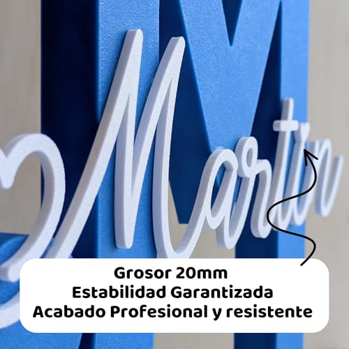Miniatura 6 de Letras Decorativas Personalizadas Con Nombre Tamaño 15-25cm Ideal Comuniónes, Regalo Bebé, Habitación Infantil O Bautizo.