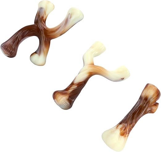 Tikaton Holiday 3-Pack Durable Dog Chew Toys for Aggressive Chewers, Beef Flavor, Medium…
