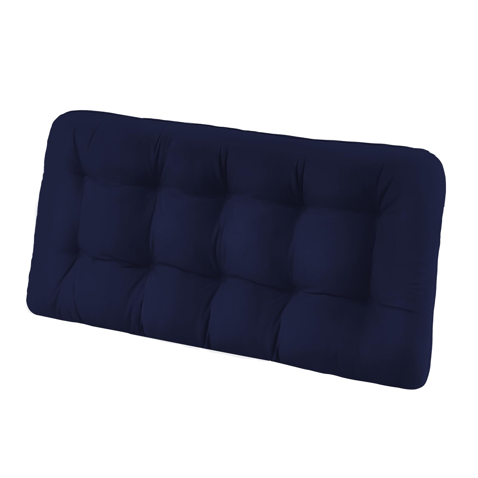 Photo 1 of HOMELYSIAN Tufted Bench Cushions for Outdoor Furniture, 44" x 19" Porch Swing Cushions Filled with Foam, Overstuffed Patio Cushions for Bench Loveseat with 2-3 Seats,Thick and Water Resistant, Navy
