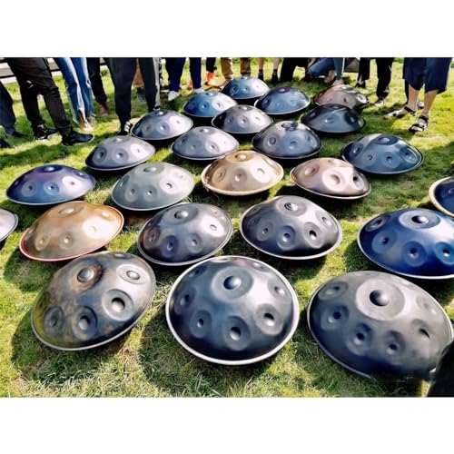 Handpan ORANGES con 9 notas color azul 22 pulgadas miniatura 4